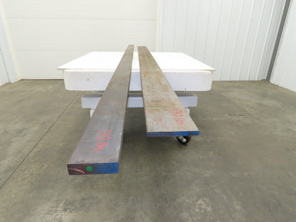 Cold Rolled Steel Rectangle Flat Bar 5/8" and 1-1/8"  Mixed Lot of 2 Long pcs
