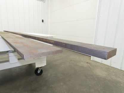 Cold Rolled Steel Rectangle Flat Bar 5/8" and 1-1/8"  Mixed Lot of 2 Long pcs