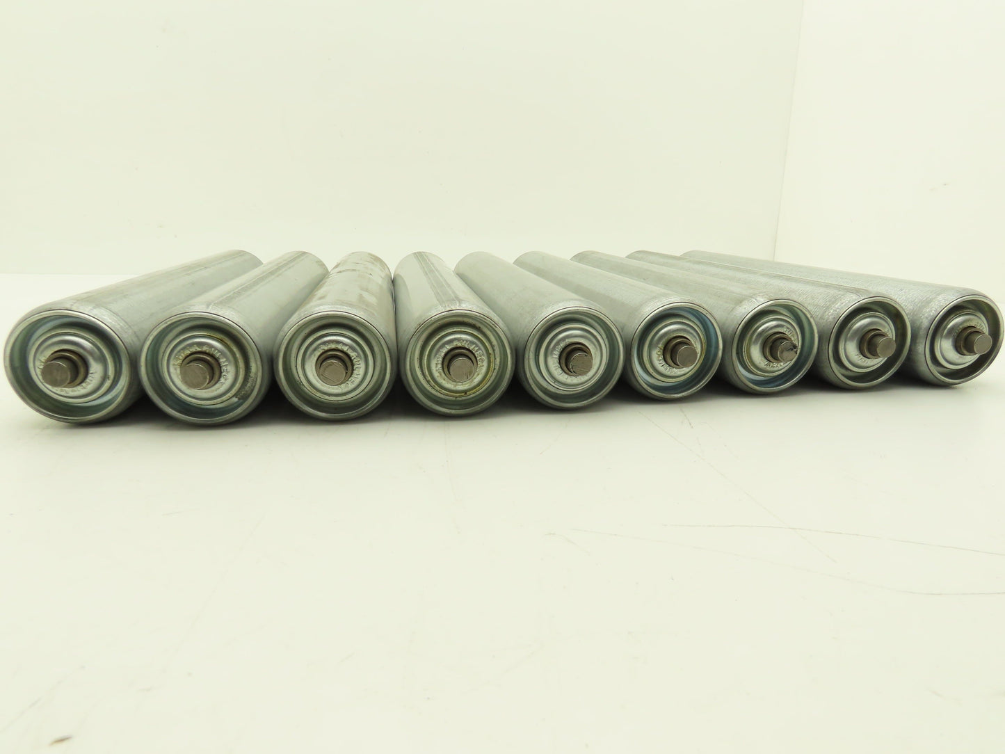 Rulmeca Galvanized Steel Metric Conveyor Roller 60mm Dia 368mm BF  Lot of 9