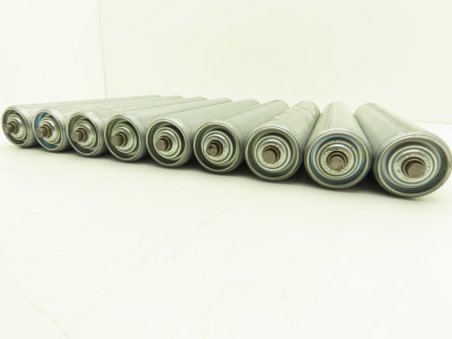 Rulmeca Galvanized Steel Metric Conveyor Roller 60mm Dia 368mm BF  Lot of 9