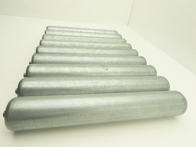 Rulmeca Galvanized Steel Metric Conveyor Roller 60mm Dia 368mm BF  Lot of 9