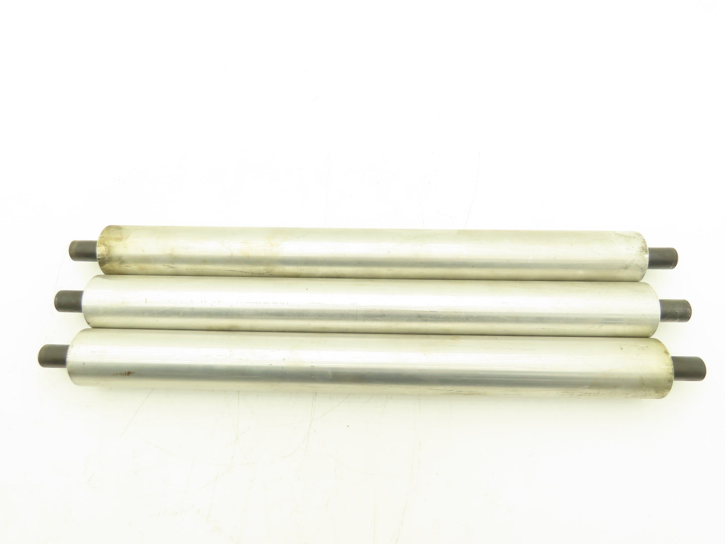 Aluminum Idler Conveyor Roller 1.9" Dia 49mm 18-7/8" Face 21-5/8"OAL  Lot of 3