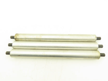 Aluminum Idler Conveyor Roller 1.9" Dia 49mm 18-7/8" Face 21-5/8"OAL  Lot of 3