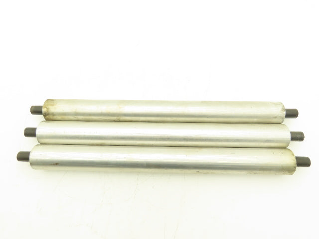 Aluminum Idler Conveyor Roller 1.9" Dia 49mm 18-7/8" Face 21-5/8"OAL  Lot of 3