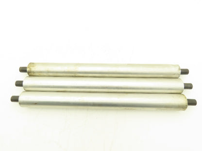 Aluminum Idler Conveyor Roller 1.9" Dia 49mm 18-7/8" Face 21-5/8"OAL  Lot of 3