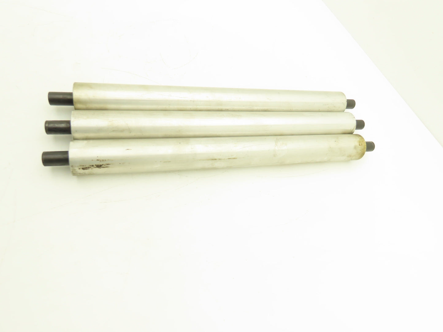 Aluminum Idler Conveyor Roller 1.9" Dia 49mm 18-7/8" Face 21-5/8"OAL  Lot of 3