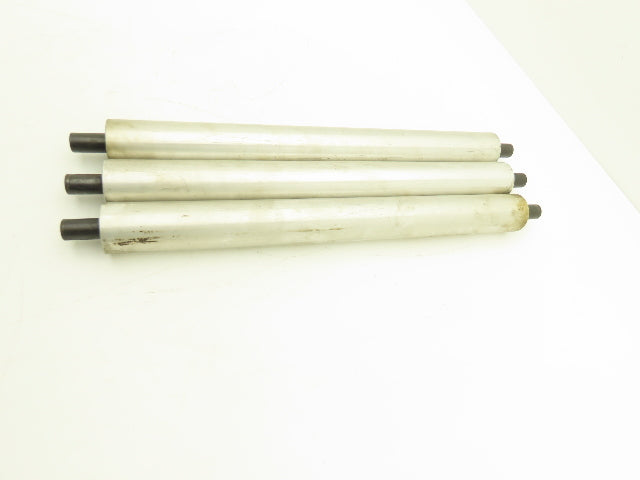 Aluminum Idler Conveyor Roller 1.9" Dia 49mm 18-7/8" Face 21-5/8"OAL  Lot of 3