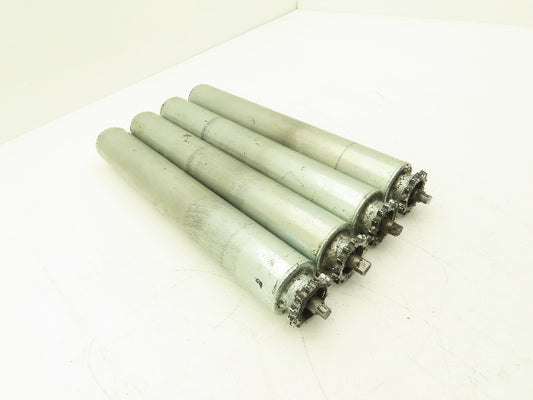Interroll 3500 Sprocket Drive Conveyor Roller 50mm 1.9" Dia 365mm BF  Lot of 4