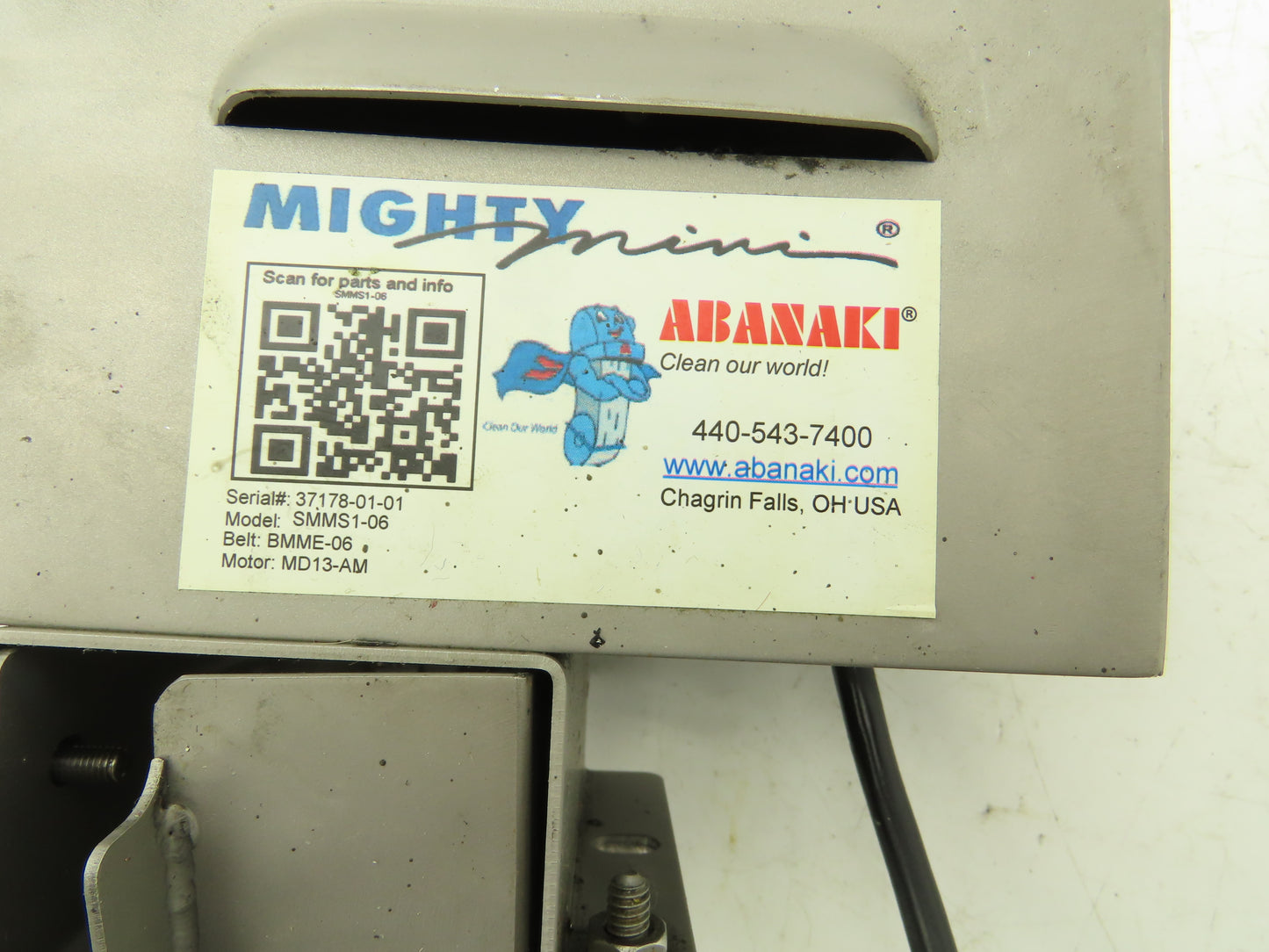 Abanaki Mighty Mini Separator Oil Skimmer 120V *Broken Timer No Rod & Belt Parts