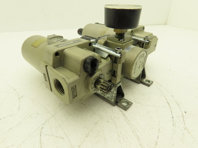 SMC AL40-N04-23Z Pneumatic Air Filter Regulator Lubricator Assembly
