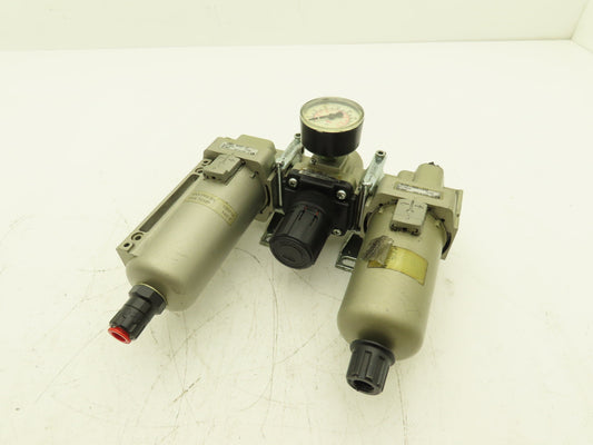 SMC AL40-N04-23Z Pneumatic Air Filter Regulator Lubricator Assembly