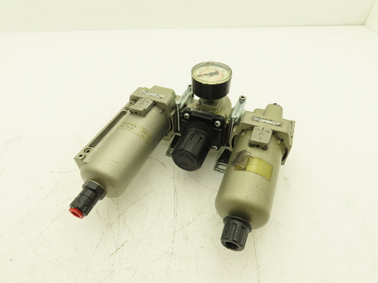 SMC AL40-N04-23Z Pneumatic Air Filter Regulator Lubricator Assembly