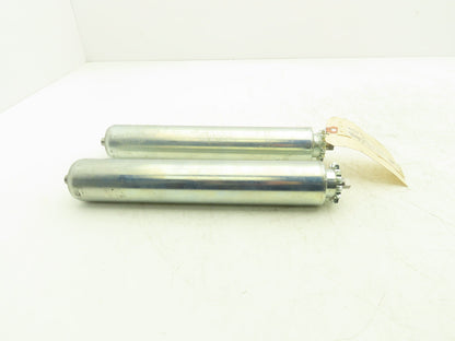 Rulmeca Sprocket Drive Steel Conveyor Roller 50mm Dia 300mm BF Lot of 2