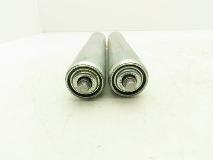 Rulmeca Sprocket Drive Steel Conveyor Roller 50mm Dia 300mm BF Lot of 2