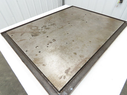 Industrial Vtg Steel Machine Base 30"x40" Top Coolant Oil Trough Welding Table
