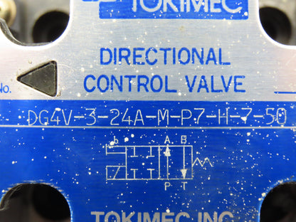 Tokimec Vickers DG4V-3-24A-M-P7-H-7-50 Hydraulic Directional Solenoid Valve 24V