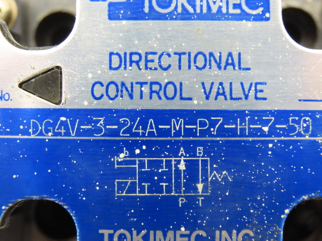 Tokimec Vickers DG4V-3-24A-M-P7-H-7-50 Hydraulic Directional Solenoid Valve 24V