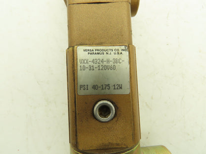Versa VXX-4324-H-3BC-10-31-120V Pneumatic Solenoid Valve 4-Way 3-Pos 1/4"npt