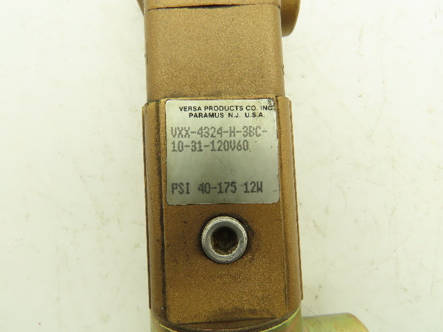 Versa VXX-4324-H-3BC-10-31-120V Pneumatic Solenoid Valve 4-Way 3-Pos 1/4"npt