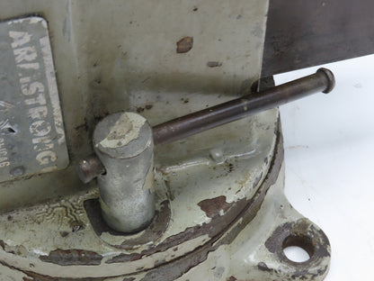 Armstrong Model 205-1 Swiveling Bench Vise 5" Vtg Heavy Duty American Made