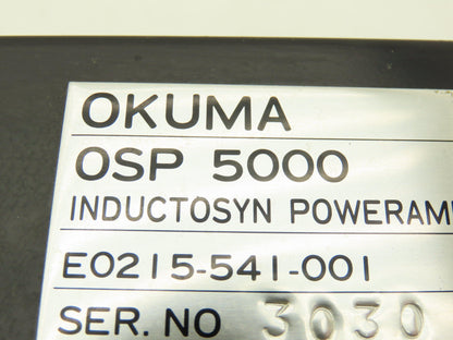 Okuma E0215-541-001 OSP 5000 Inductosyn Poweramp Servo Amplifier