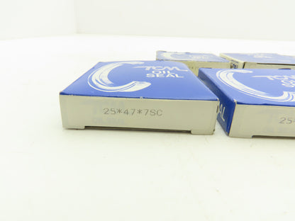TCM 25-47-7SC Metric Oil Seal Nitrile Rubber Single Lip 24x47x7mm  Lot of 9