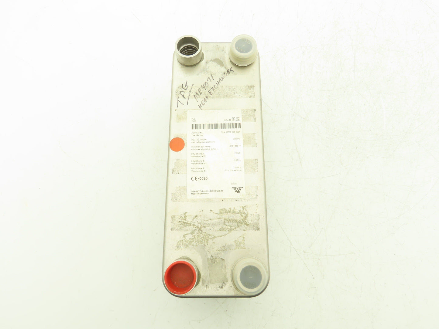 4-Solder Brazed Plate Heat Exchanger 56-Plate 232psi 13x4.75"