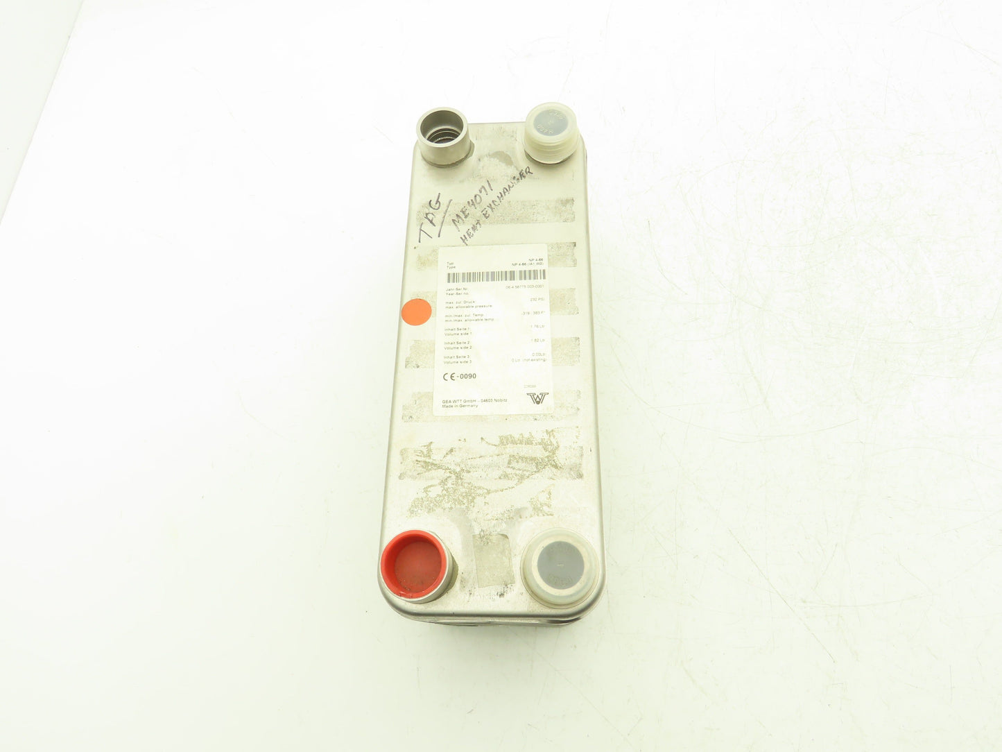 4-Solder Brazed Plate Heat Exchanger 56-Plate 232psi 13x4.75"