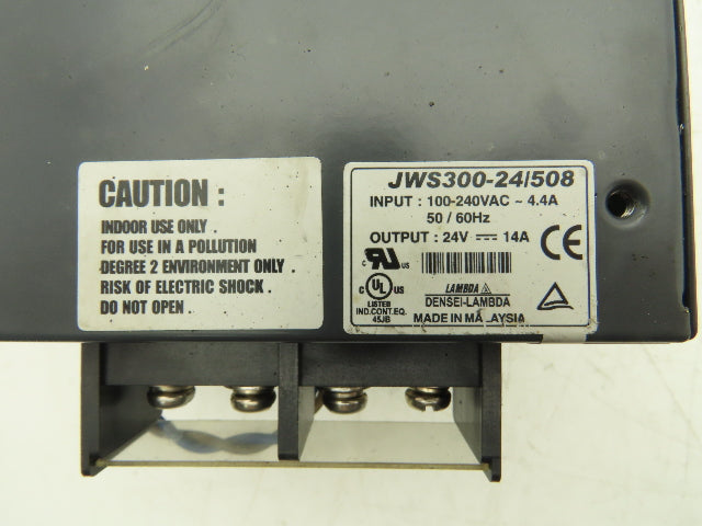 Lambda JWS300-24/508 Power Supply 24VDC 14A Output 100-240VAC 4A Input