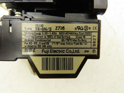 Fuji SJ-0G/UL Motor Starter W/Overload Relay 1PH 3HP 600VAC 120VAC Coil Lot Of 4