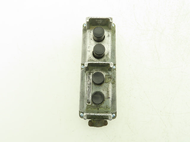Square D Crane Hoist 4-Station Pushbutton Control Pendant Vintage