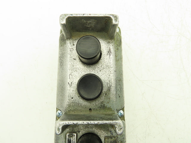 Square D Crane Hoist 4-Station Pushbutton Control Pendant Vintage