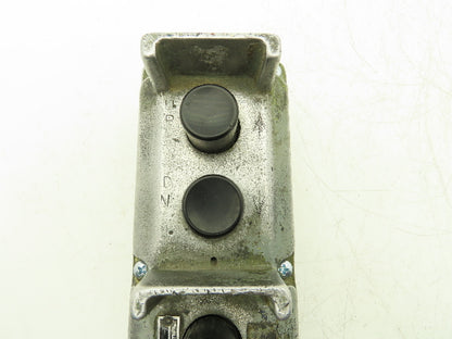 Square D Crane Hoist 4-Station Pushbutton Control Pendant Vintage