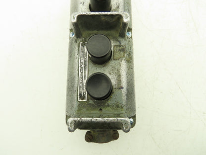 Square D Crane Hoist 4-Station Pushbutton Control Pendant Vintage