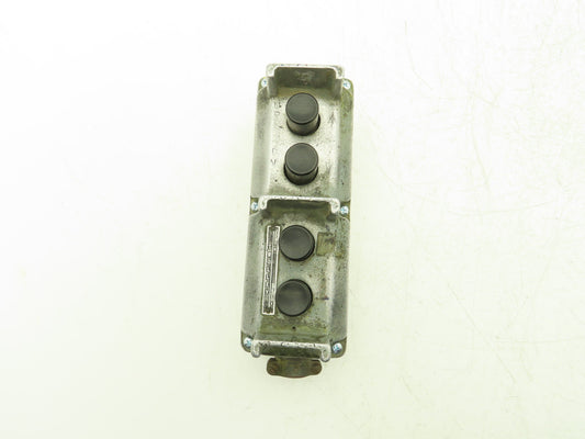 Square D Crane Hoist 4-Station Pushbutton Control Pendant Vintage