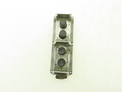 Square D Crane Hoist 4-Station Pushbutton Control Pendant Vintage
