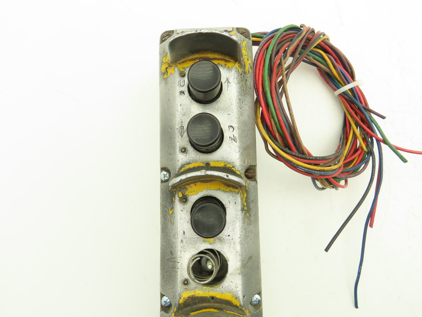 Square D Crane Hoist 6-Station Pushbutton Control Pendant Vintage