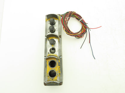 Square D Crane Hoist 6-Station Pushbutton Control Pendant Vintage