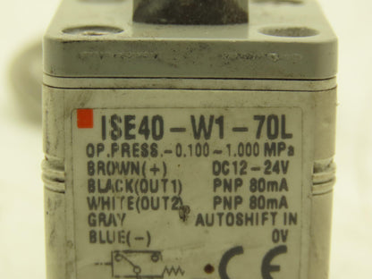 SMC ISE40-W1-70L Pressure Switch 12-24VDC G1/8 0.1-1Mpa 0-145psi