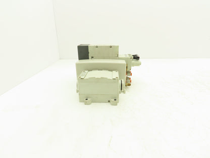 SMC VQ4100-5 Pneumatic Solenoid 2-Station Manifold w/2 Valves and Regulators