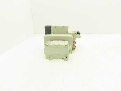 SMC VQ4100-5 Pneumatic Solenoid 2-Station Manifold w/2 Valves and Regulators