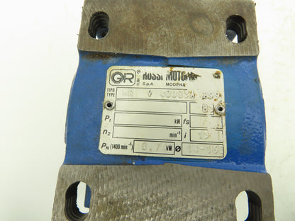 Rossi MRV-40-UO3A Worm Gearbox 13:1 Reducer .74kw 108rpm Hollow Shaft IEC 71