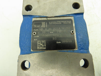 Rossi MRV-40-UO3A-14x160 Worm Gearbox 50:1 Reducer 28rpm Hollow Shaft IEC 71