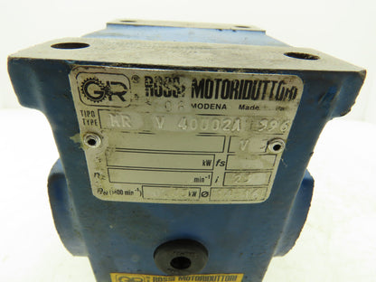 Rossi MRV-40-UO2A Worm Gearbox 25:1 Reducer .45kw 56rpm Hollow Shaft IEC 71