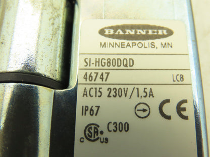 Banner SI-HG80DQD Hinge Safety Interlock Switch Zinc Die cast
