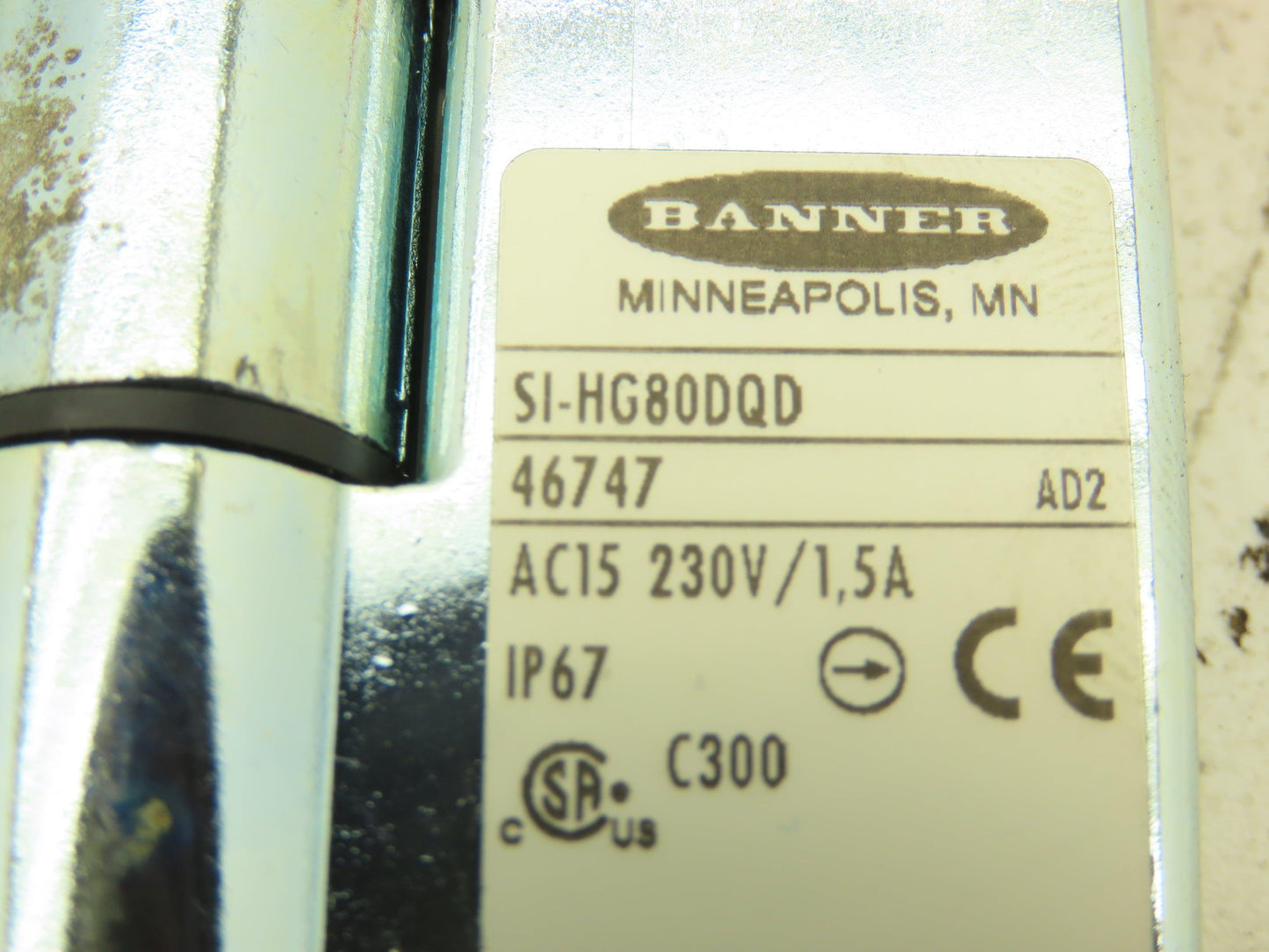 Banner SI-HG80DQD Hinge Safety Interlock Switch Zinc Die cast