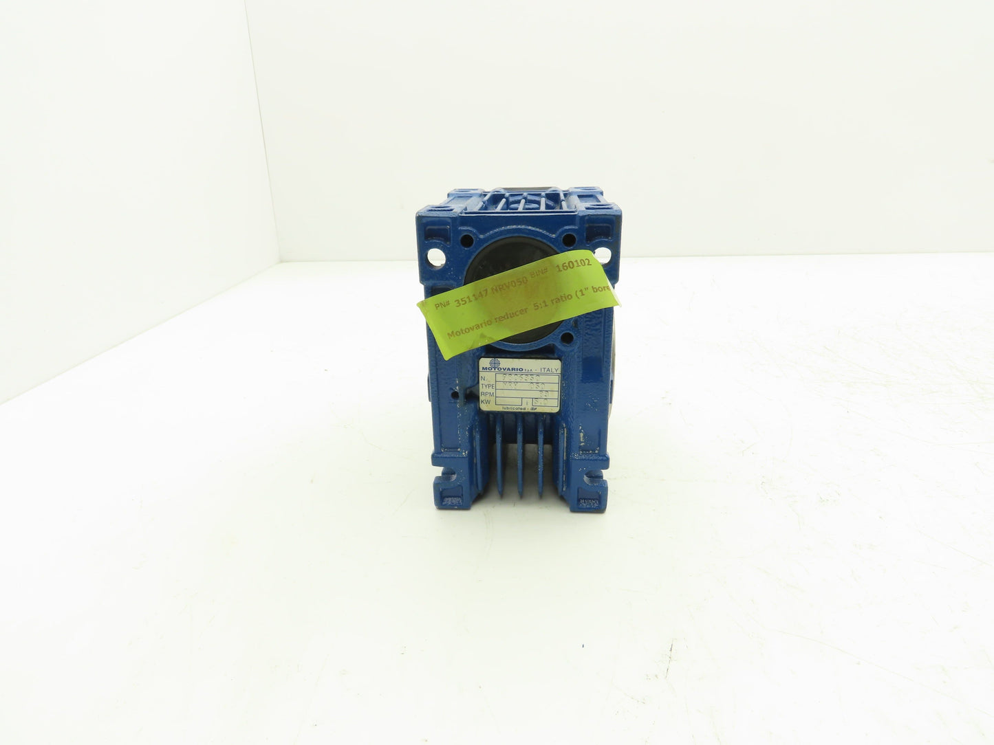 Motovario NRV 050 Worm Gearbox 5:1 Reducer 5/8" Input x 1" Hollow Shaft