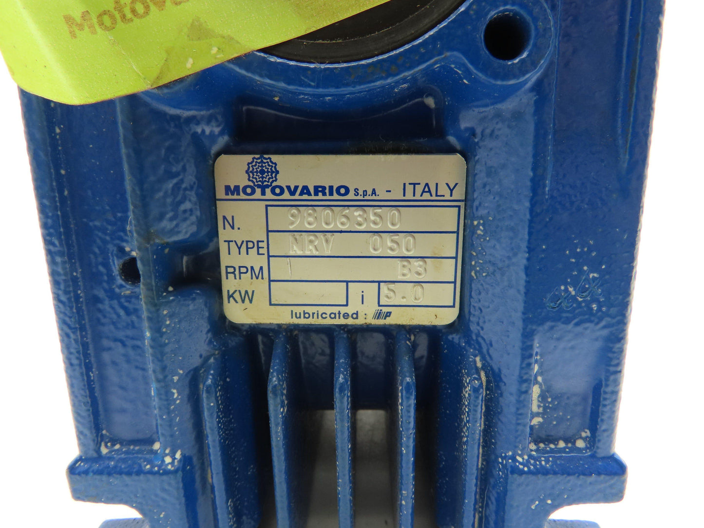 Motovario NRV 050 Worm Gearbox 5:1 Reducer 5/8" Input x 1" Hollow Shaft