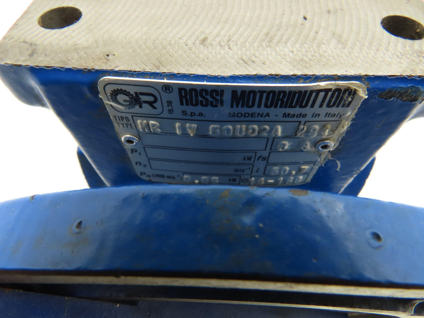 Rossi MRIV-50-UO2A Worm Gearbox 50.7:1 Reducer .56kw 28rpm Hollow Shaft IEC 71