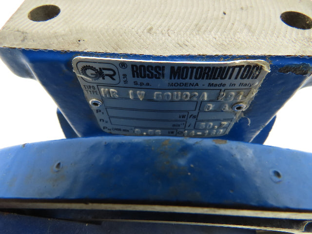 Rossi MRIV-50-UO2A Worm Gearbox 50.7:1 Reducer .56kw 28rpm Hollow Shaft IEC 71